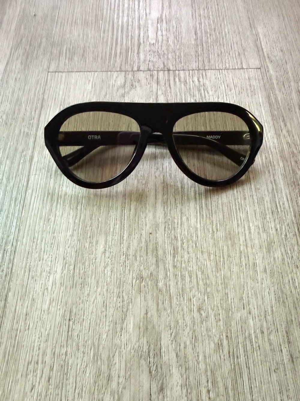 otra maddy black oversized aviator retro classic modern sunglasses eyewear NEW
